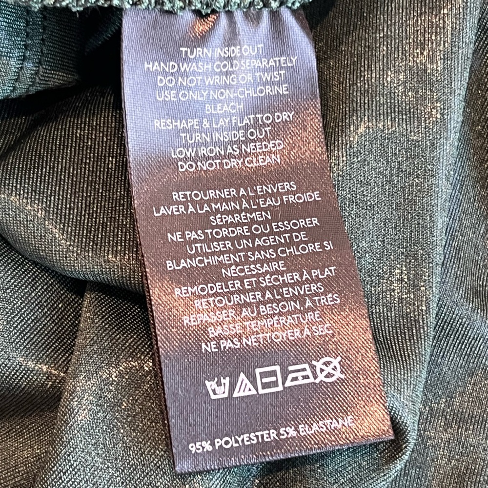 Anthropologie Mock-Neck Ruched Dressy Shine Sleeveless Blouse Maeve XL Green NWT - Picture 13 of 13